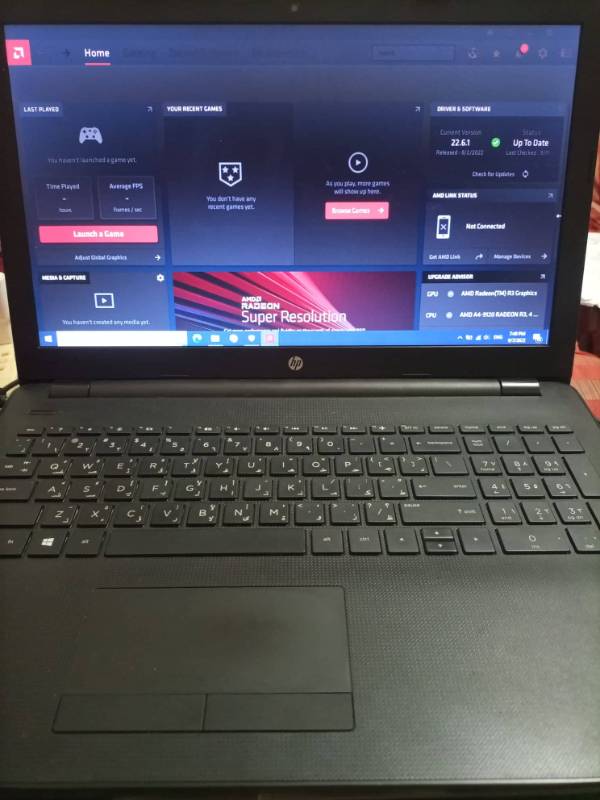 لابتوب Hp الجيل التاسع بكارت شاشة AMD كالجديد زيرو